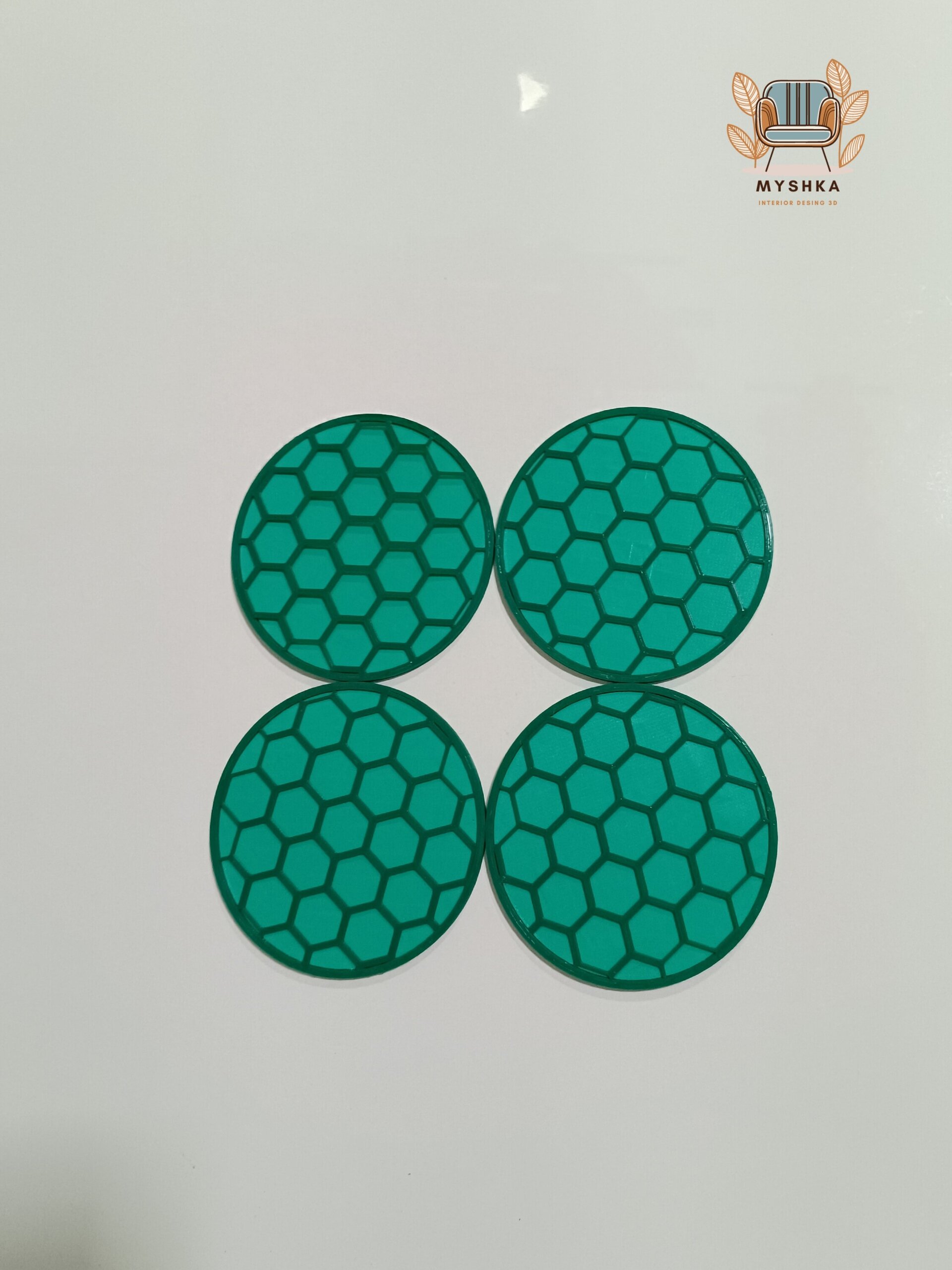 Set 4 posavasos Panal Abejas bicolor - 6
