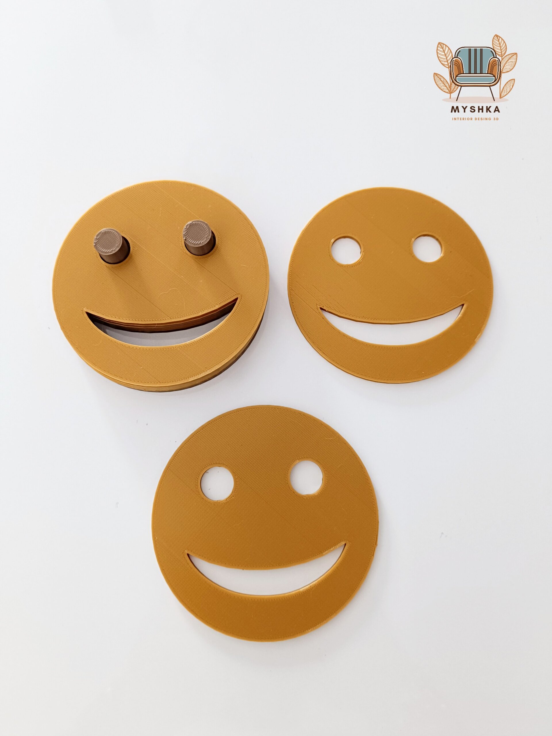 Set 6 posavasos SMILE con base - 4
