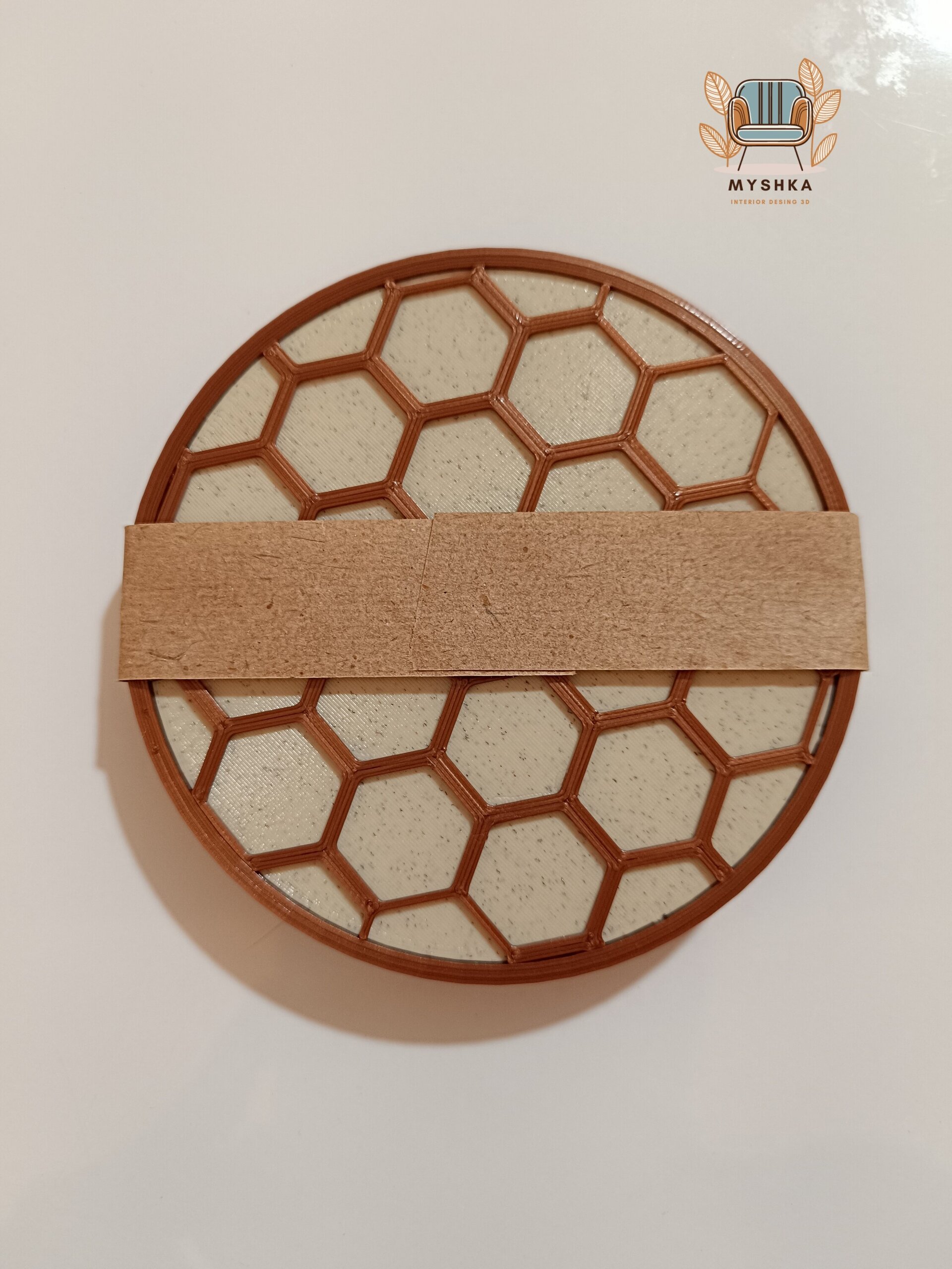 Set 4 posavasos Panal Abejas bicolor - 2