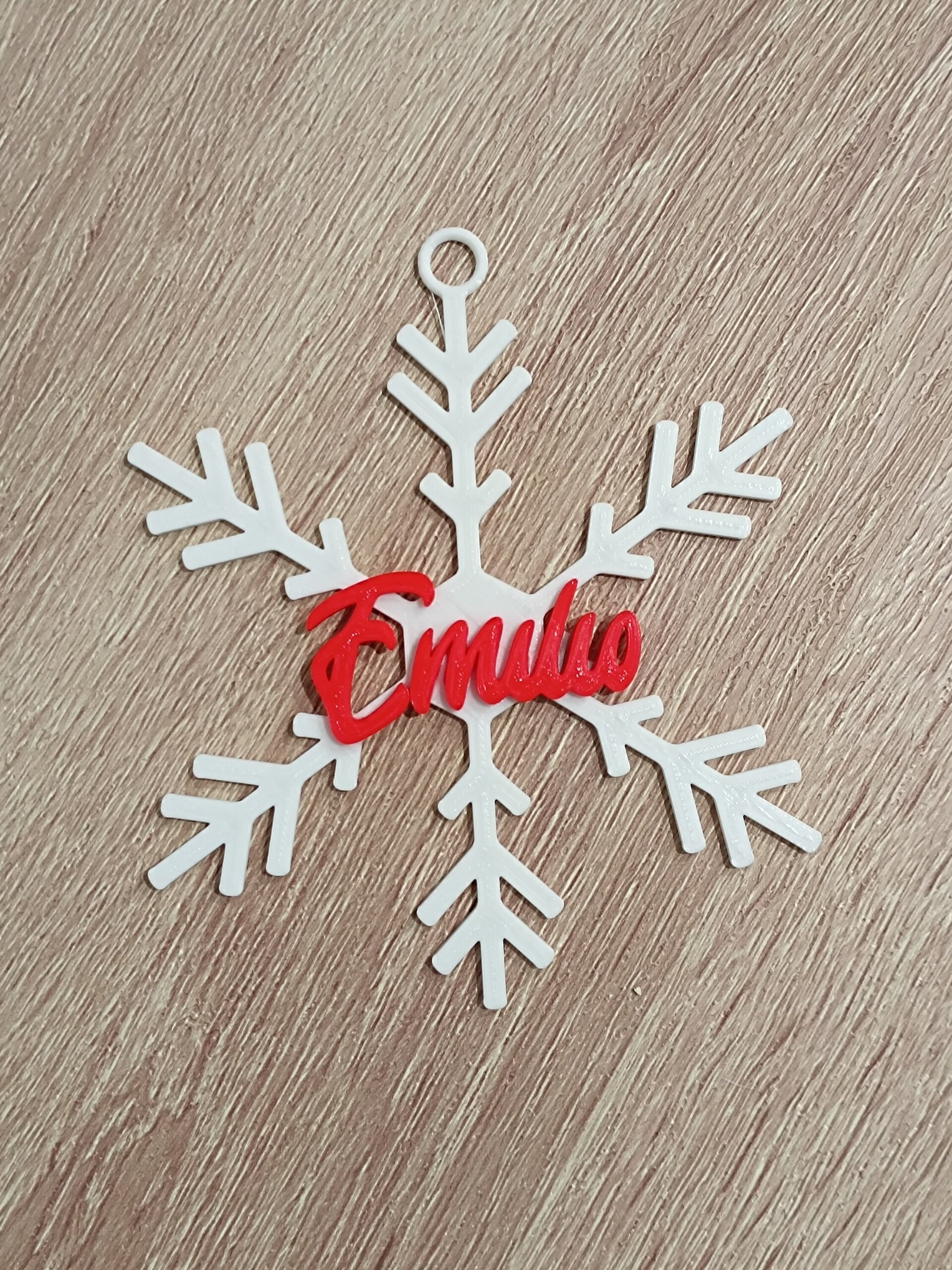 Colgador copo de navidad personalizable - 3