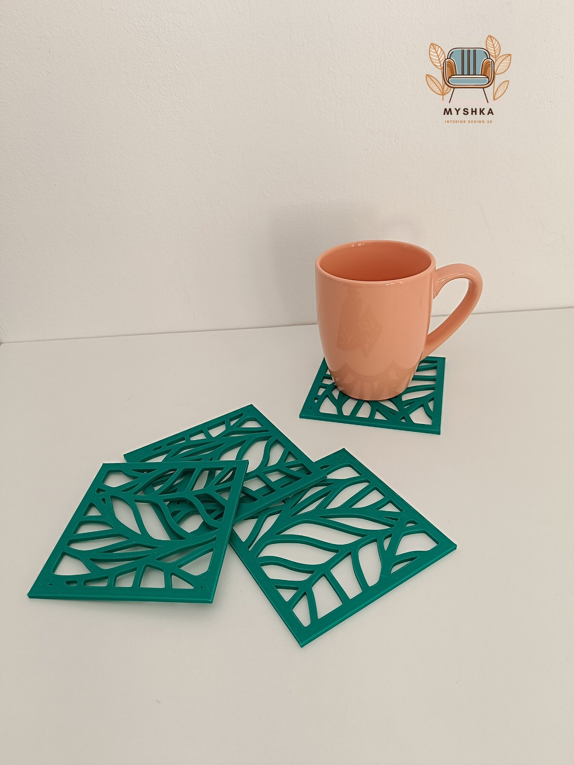 Set 4 Posavasos Hojas - 3