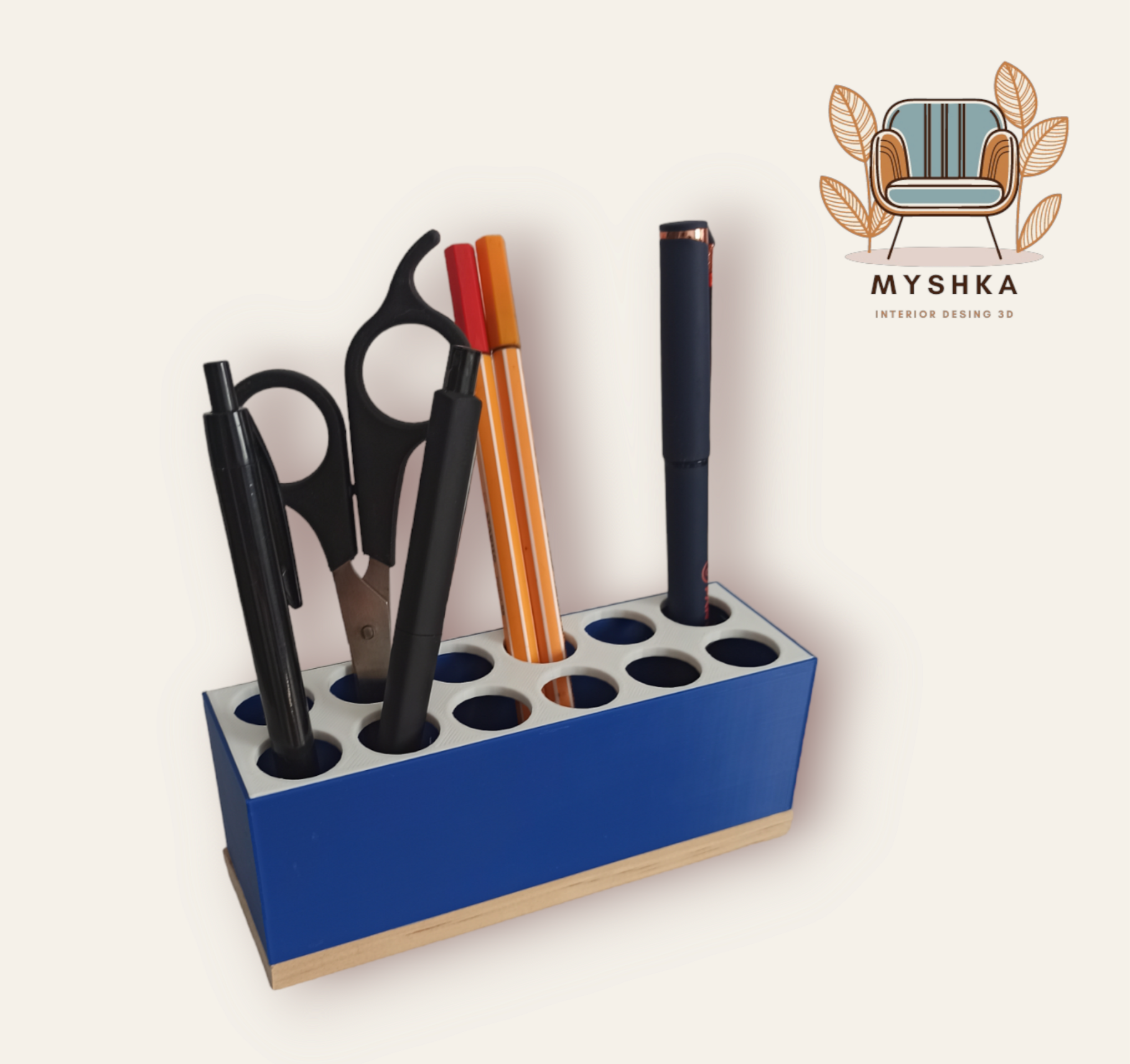 Portalápices base de madera - 3